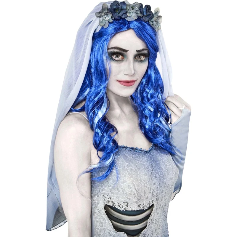 Emily the Corpse Bride Blue Wig for Adults