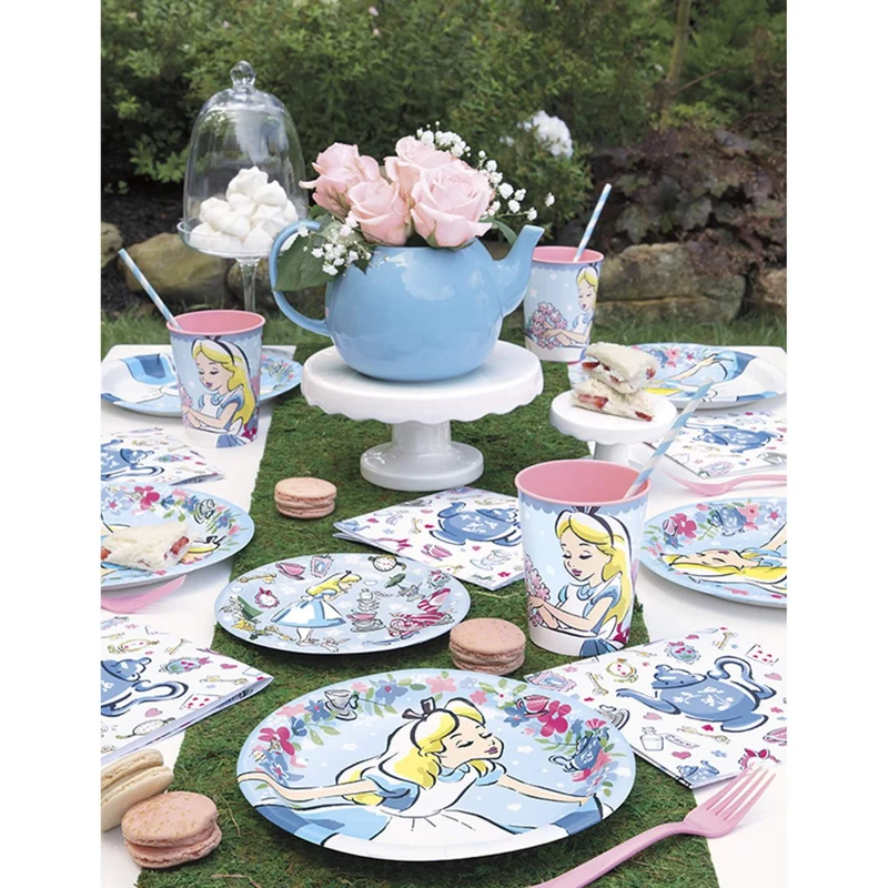 Alice in Wonderland Birthday Large Lunch Napkins, 16 Count