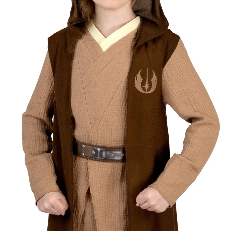Star Wars Obi-Wan Qualux Costume for Kids, Brown Hooded Robe