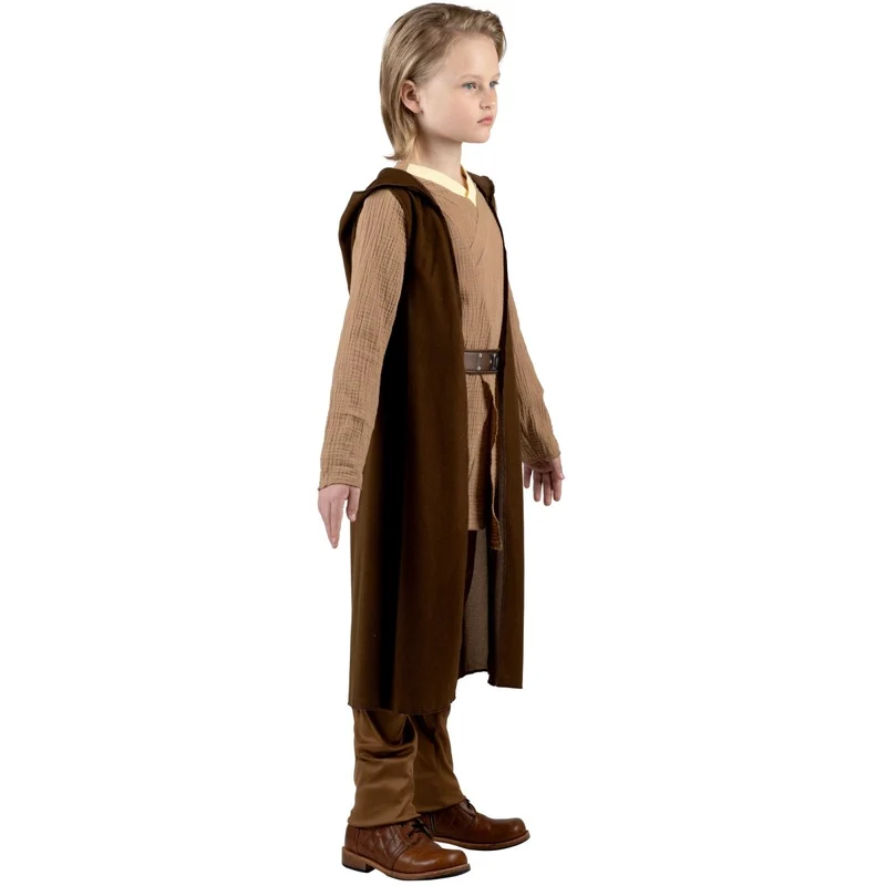 Star Wars Obi-Wan Qualux Costume for Kids, Brown Hooded Robe