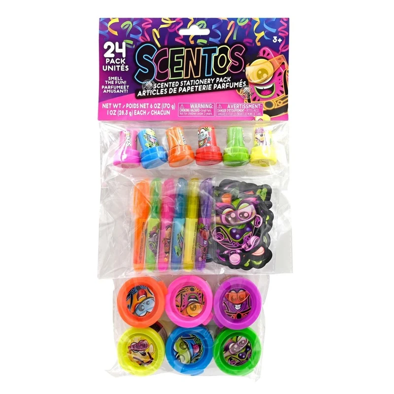 Scentos Neon Stationery Party Pack Waterfall, 1 Count