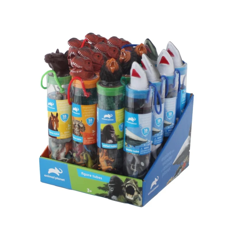 Animal Planet Animal Figurine Tube, Assortment, 18 Count