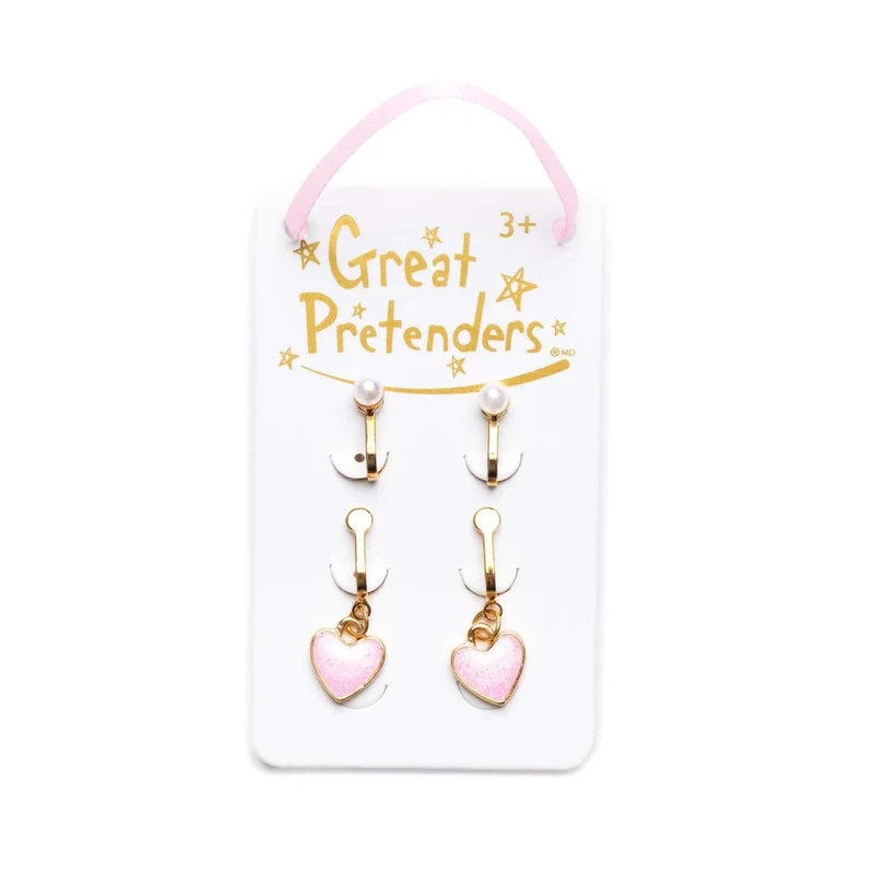 Boutique Cute Clip on Earrings for kids, 4 Count