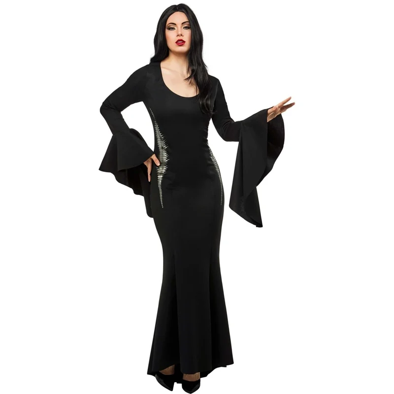 Wednesday Morticia Addams Costume for Adults, Black Dress