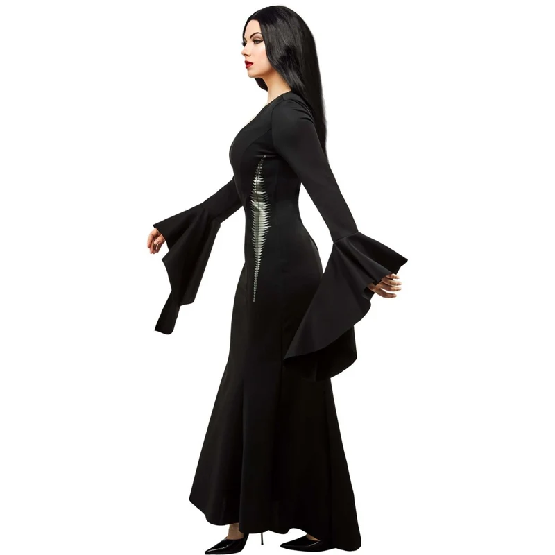 Wednesday Morticia Addams Costume for Adults, Black Dress