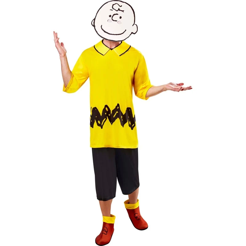 Peanuts Charlie Brown Costume for Adults, Yellow Shirt
