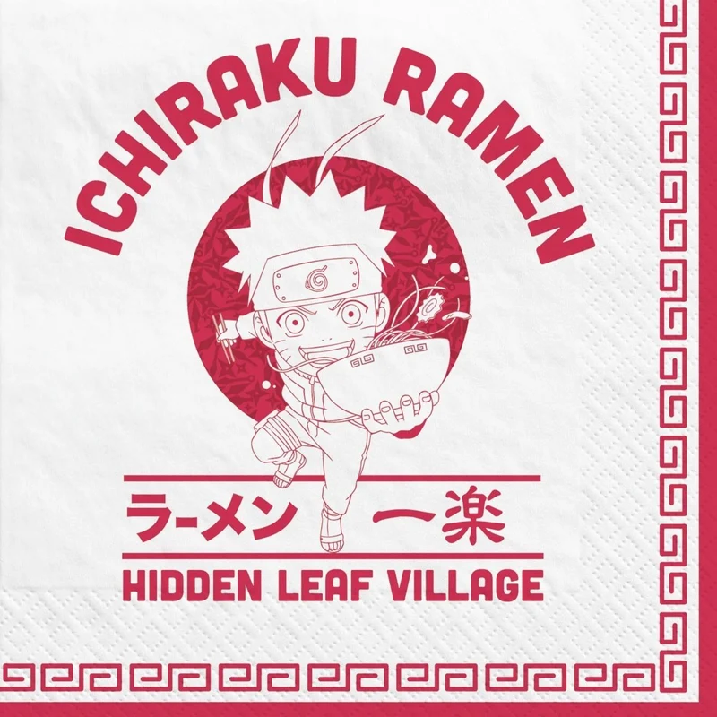 Naruto Birthday Small Beverage Napkins, 16 Count