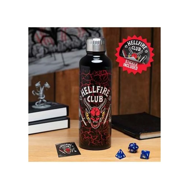 Stranger Things Heavy Metal Water Bottle and Sticker, 1 Count