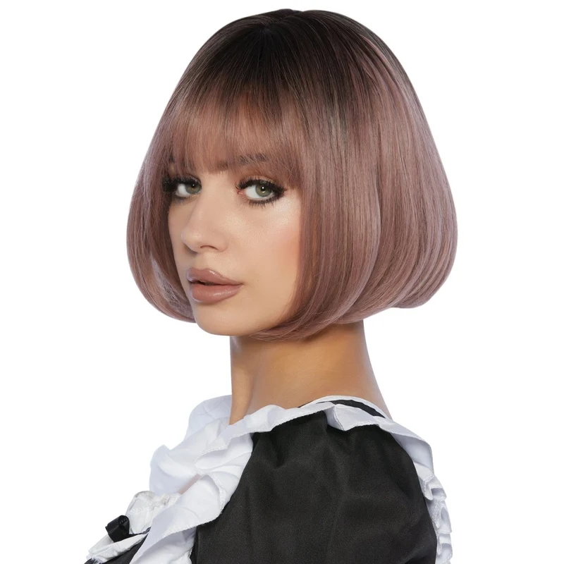 Machi Pink Short Bob Wig for Adults
