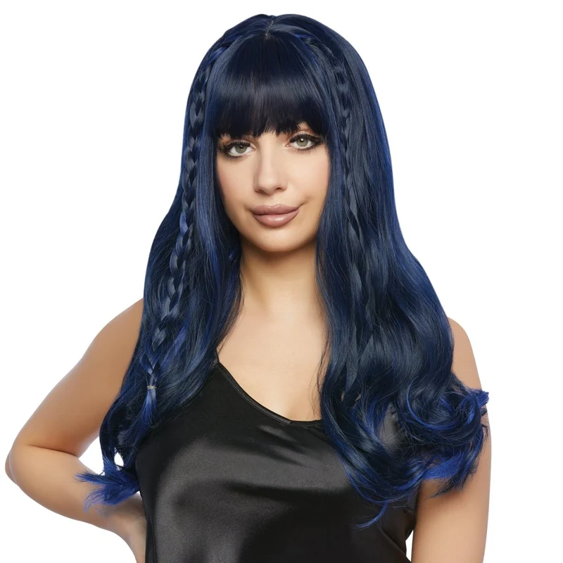 Naomi Blue Wavy Long Wig for Adults