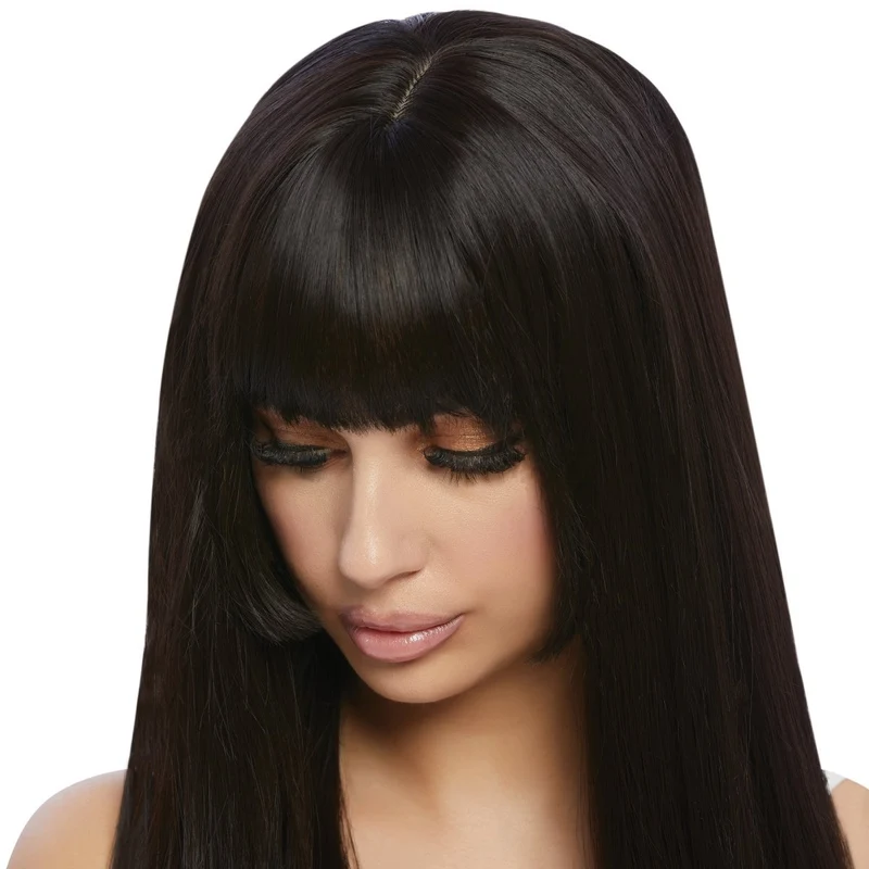 Hitoha Black Long Wig for Adults