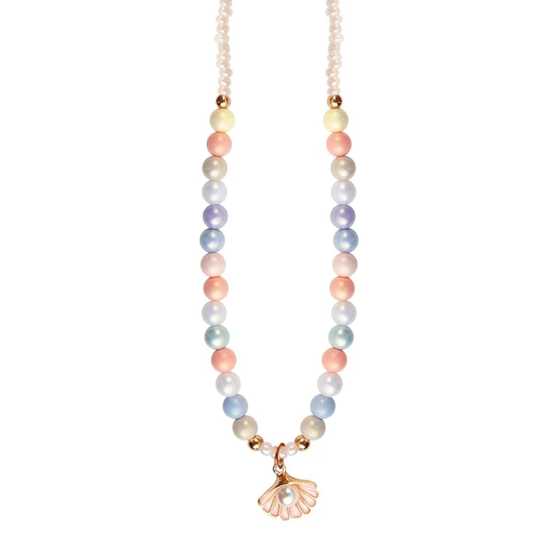 Boutique Beads Pastel Shell Necklace for kids, 1 Count