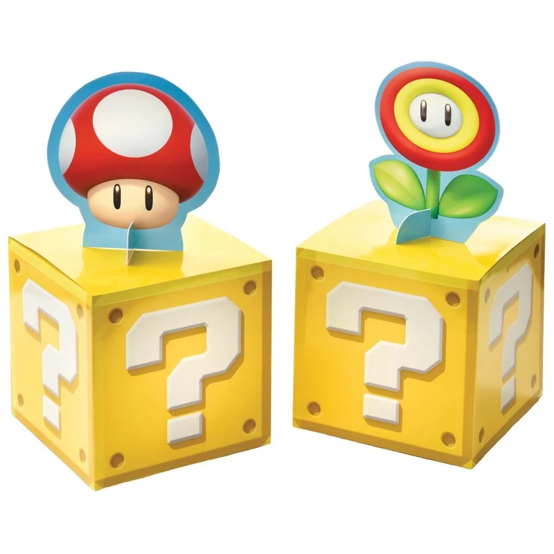 Super Mario Bros Birthday Paper Table Centerpieces, 4 Count