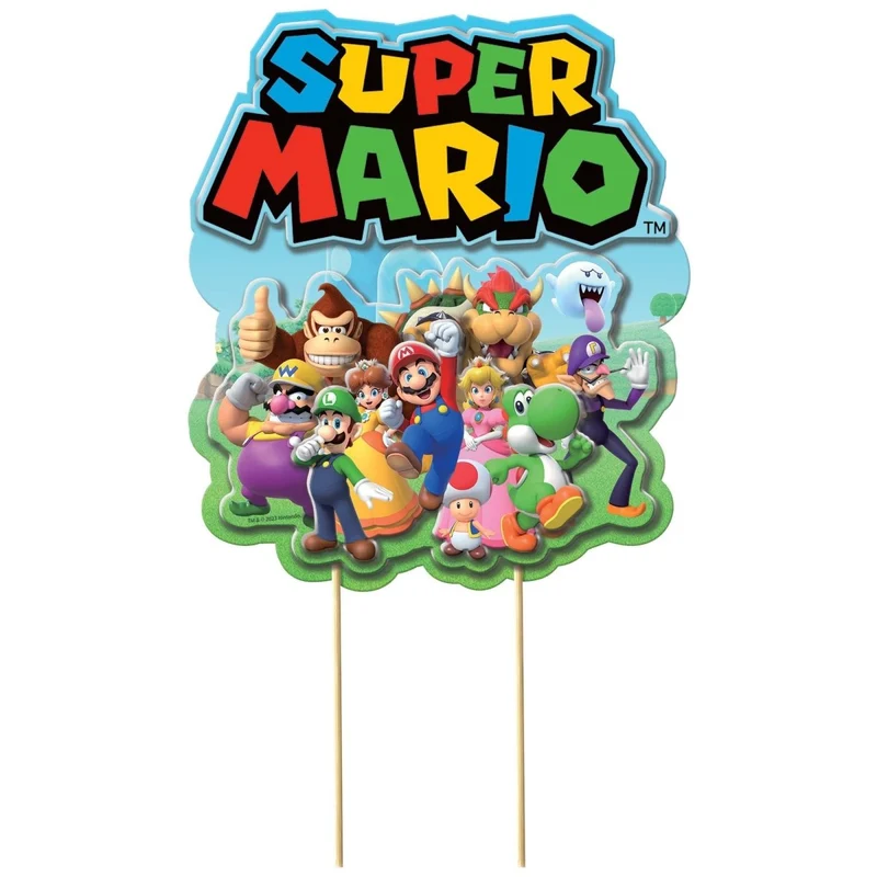Super Mario Bros Birthday Cake Topper, 1 Count