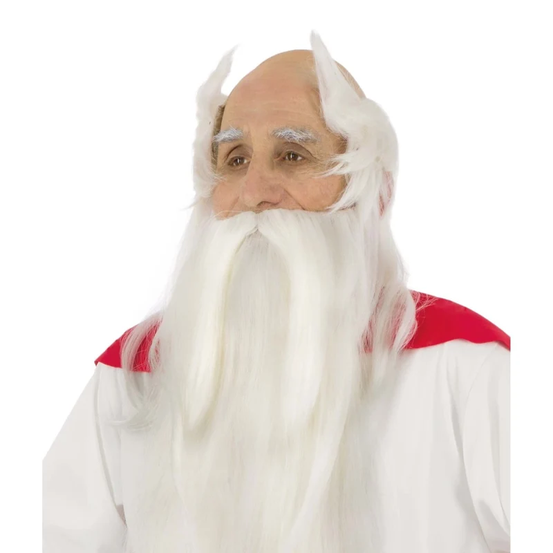 Panoramix White Wig and Beard for Adults, Asterix and Obelix