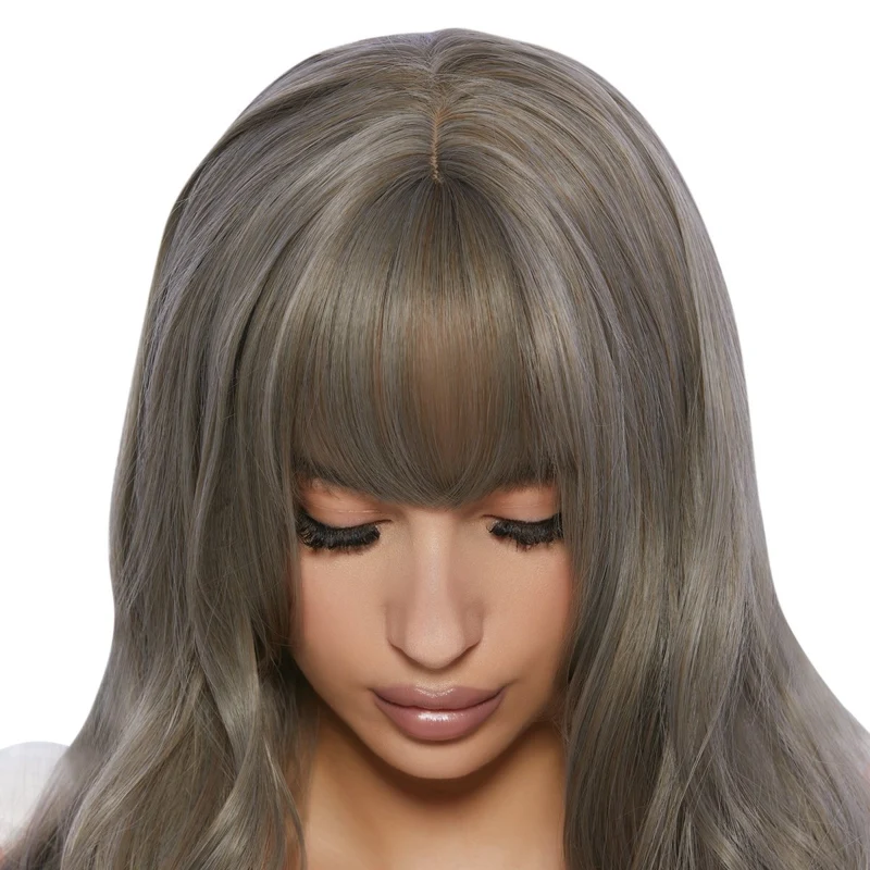 Mizuki Ash Brown Wavy Long Wig for Adults
