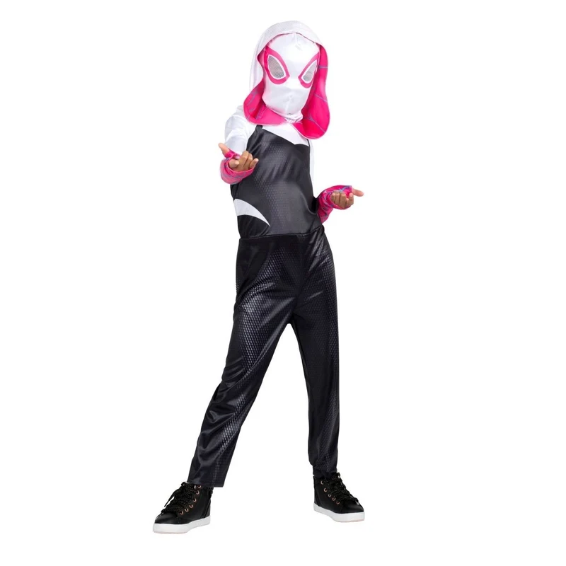 Marvel Spider-Gwen Costume for Kids, Hooded Jumpsuit