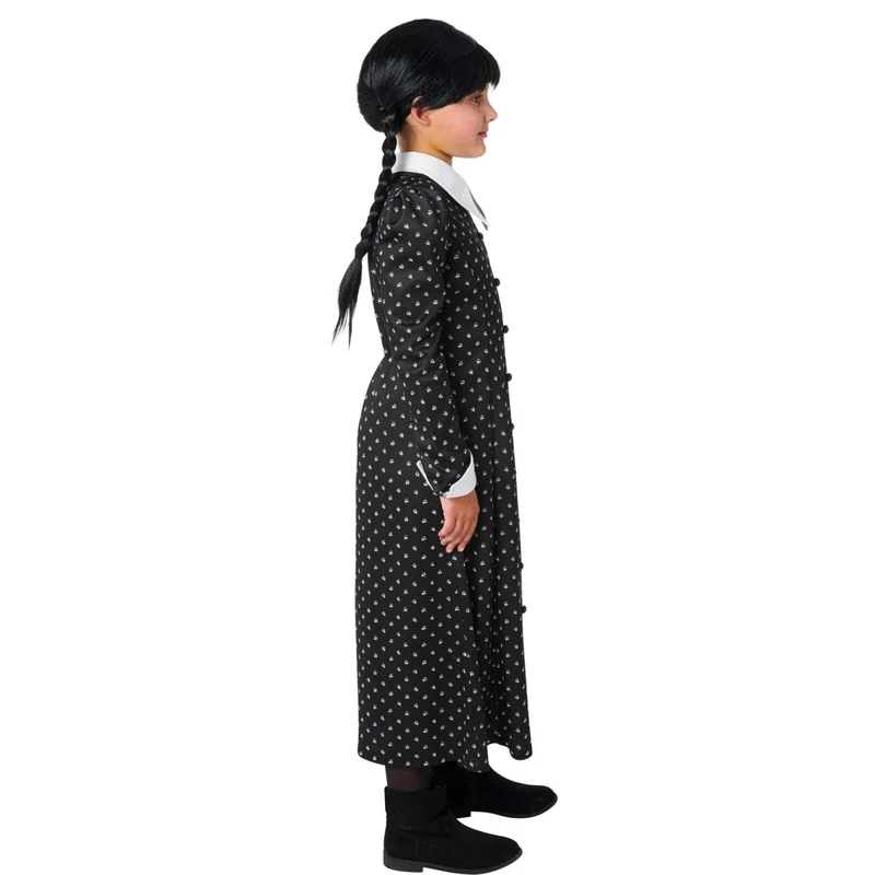 The Addams Family Wednesday Costume for Kids, Black Dress