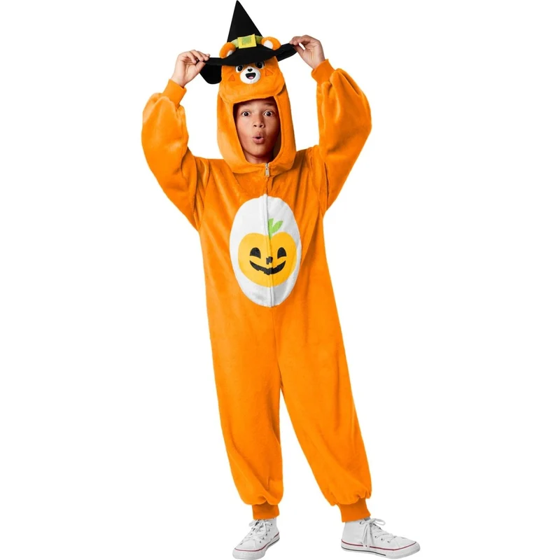 Care Bears Trick or Sweet Costume for Kids, Orange Jumpsuit with Hood