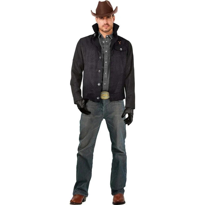 Yellowstone Rip Wheeler Costume for Adults, Black Jacket