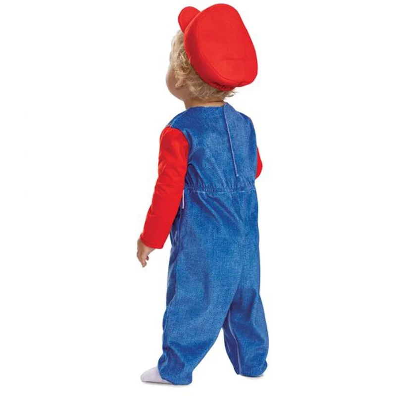 Nintendo Super Mario Bros Mario Costume for Babies, Red and Blue Jumpsuit