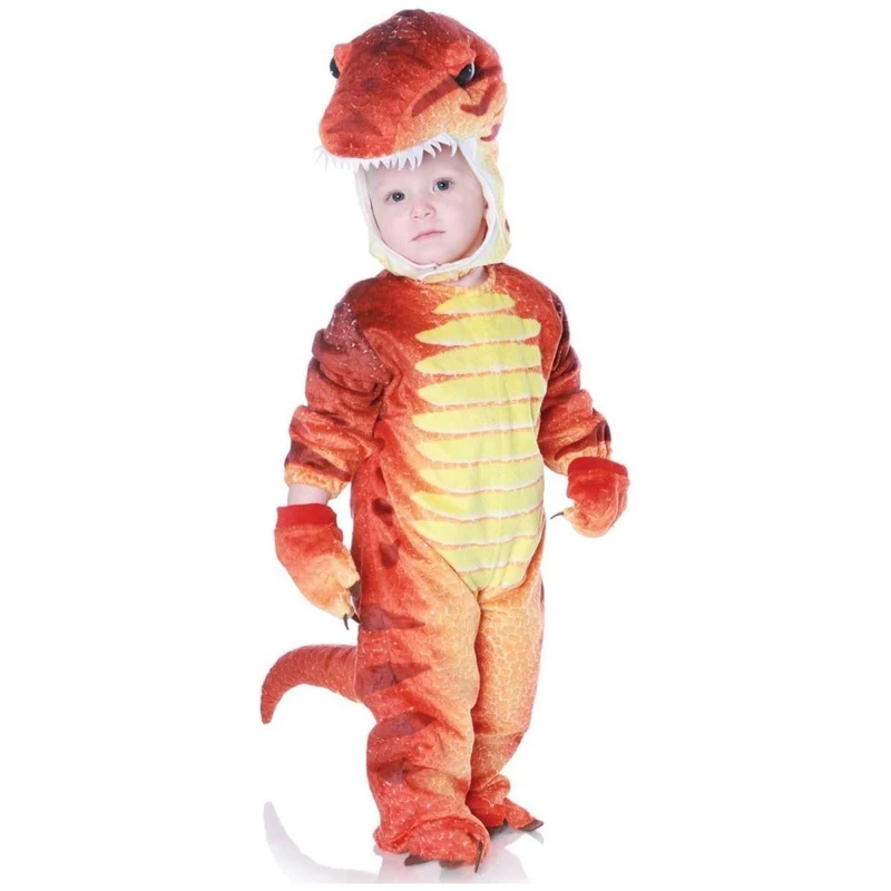 T-Rex Costume for Toddlers, Rust Jumpsuit