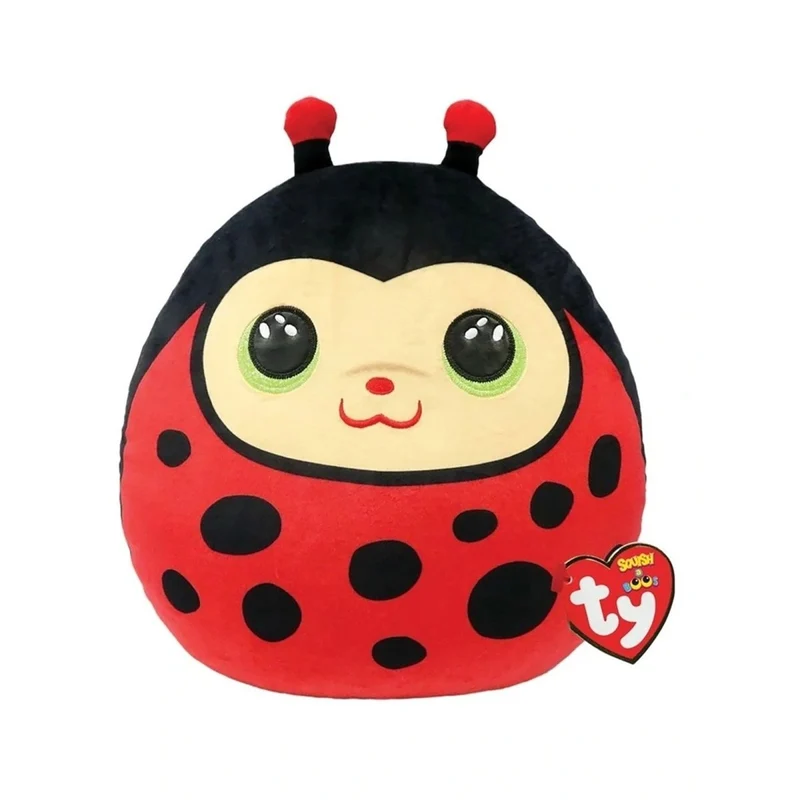TY Squish A Boo's, Izzy, Ladybug Plush, 10 Inches, 1 Count