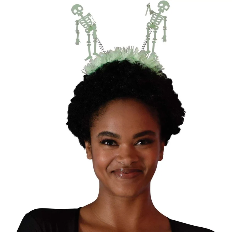 Dangling Glow Skeleton Headbopper for Adults