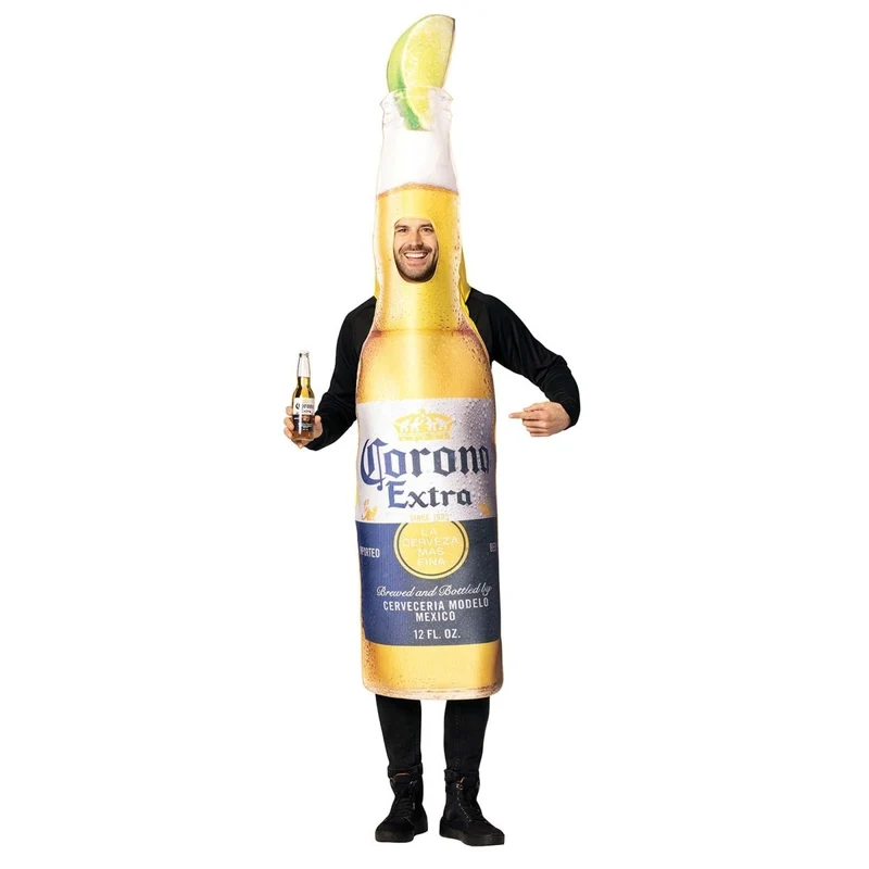 Corona Extra Beer Bottle with Lime Costume for Adults