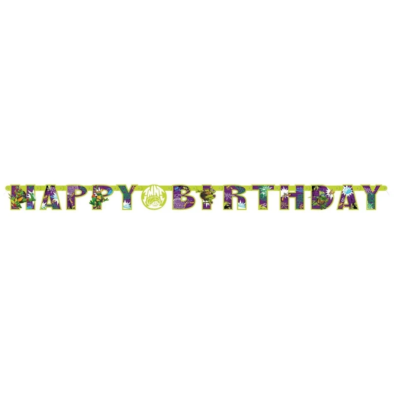 Ninja Turtles: Mutant Mayhem Happy Birthday Paper Jointed Banner, 1 Count