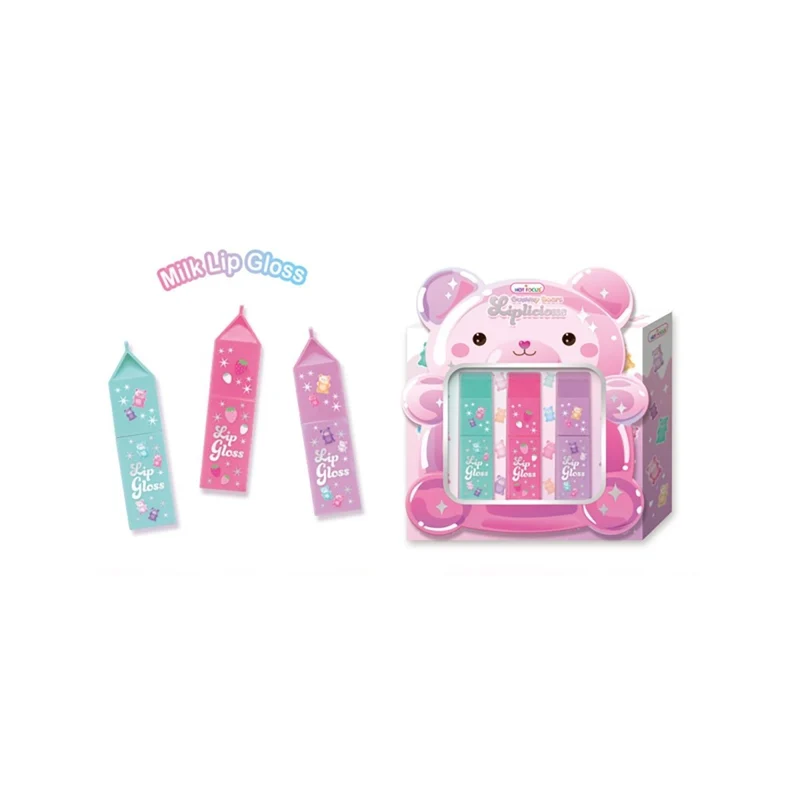 Gummy Bear Liplicious Lip Gloss Kit, 3 Count