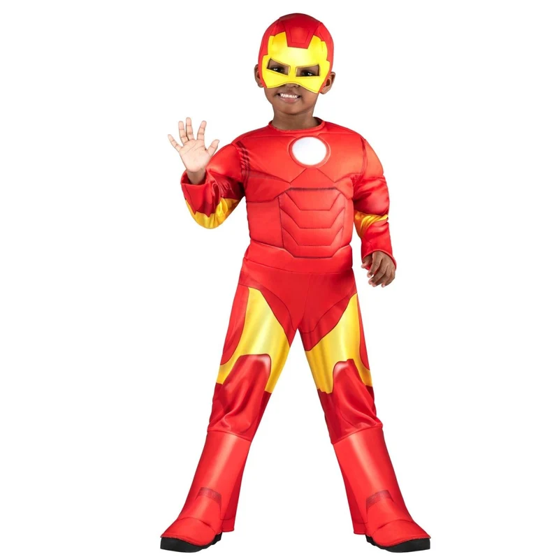 Marvel Iron Man Costume for Toddlers, Red Padded Jumpsuit