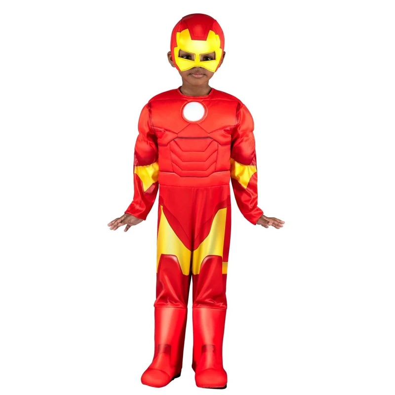 Marvel Iron Man Costume for Toddlers, Red Padded Jumpsuit
