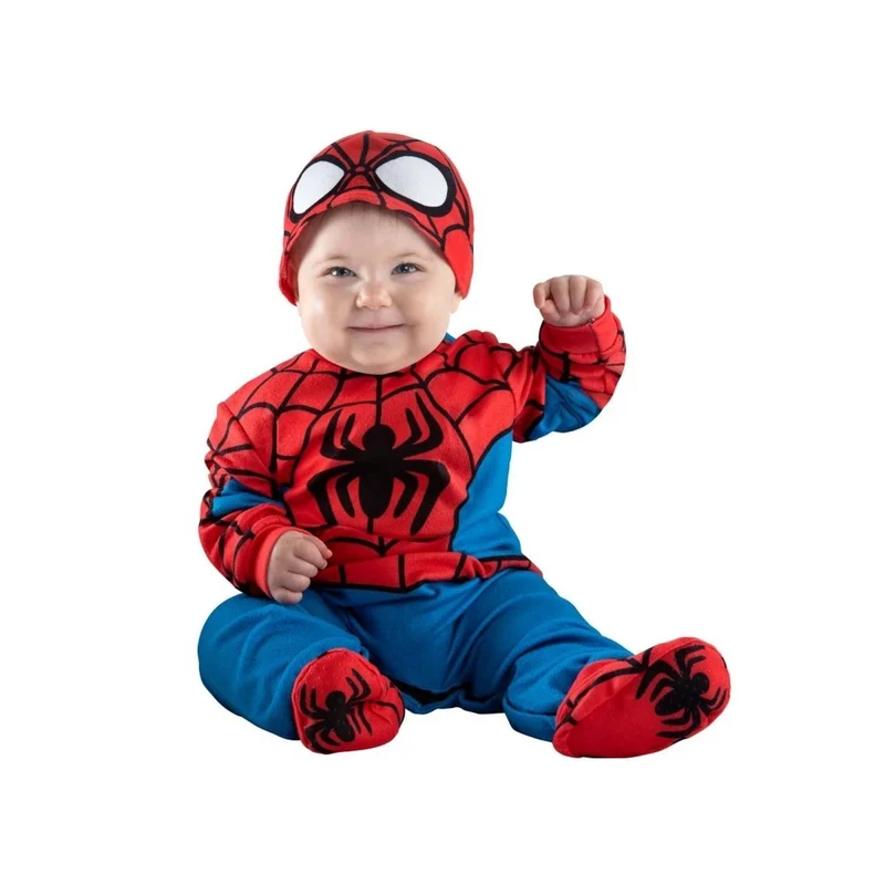 Marvel Spider-Man Costume for Babies, Red and Blue Jumpsuit