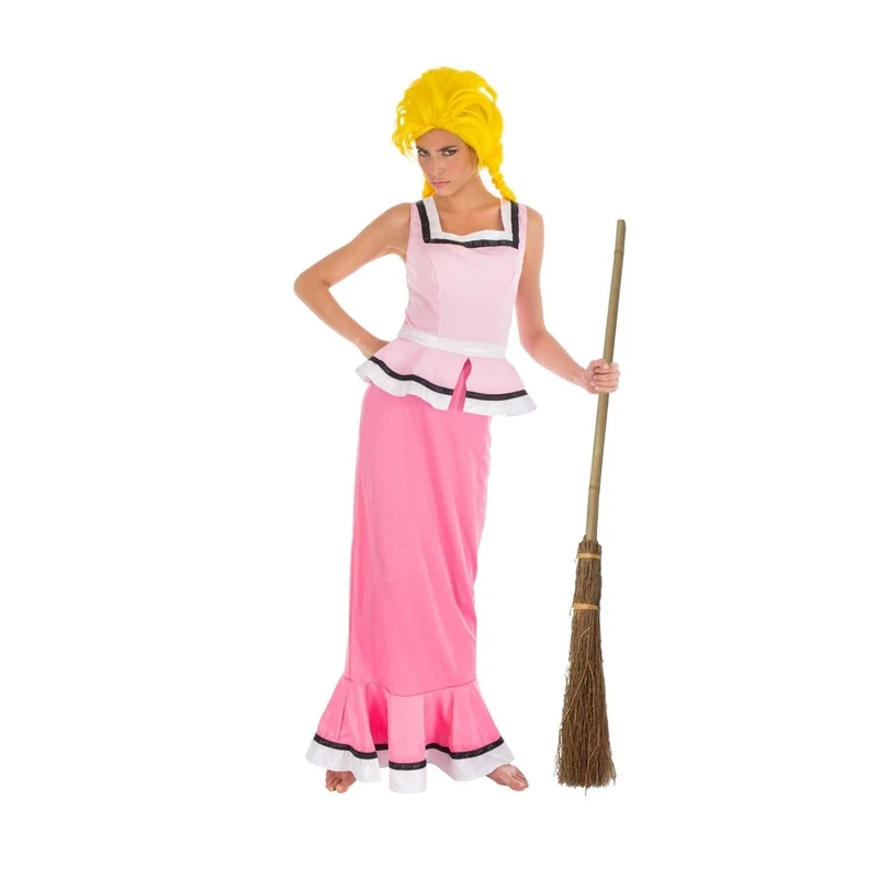 Bonemine Costume for Adults, Asterix and Obelix, Pink Top and Skirt
