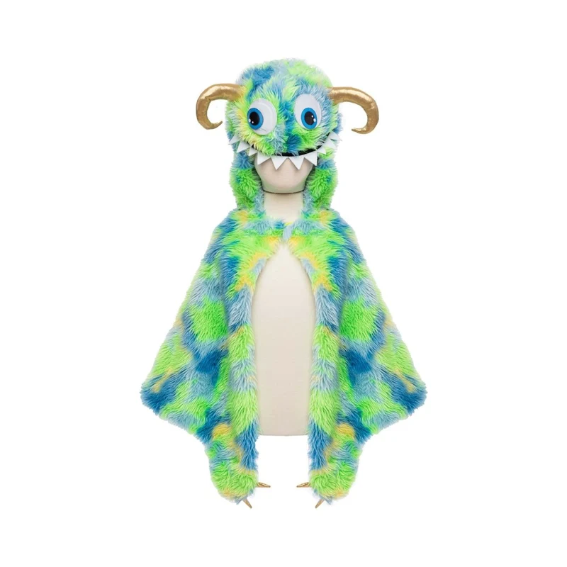 Goober the Monster Cape for Kids, Green and Blue Cape, 1 Count