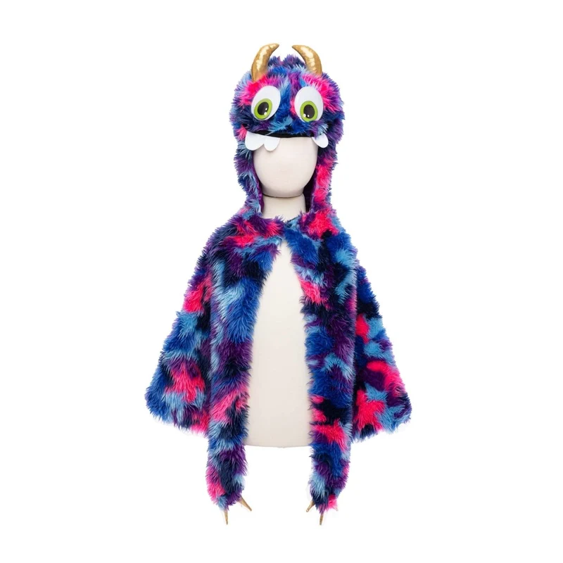 Goober the Monster Cape for Kids, Blue and Purple Cape, 1 Count