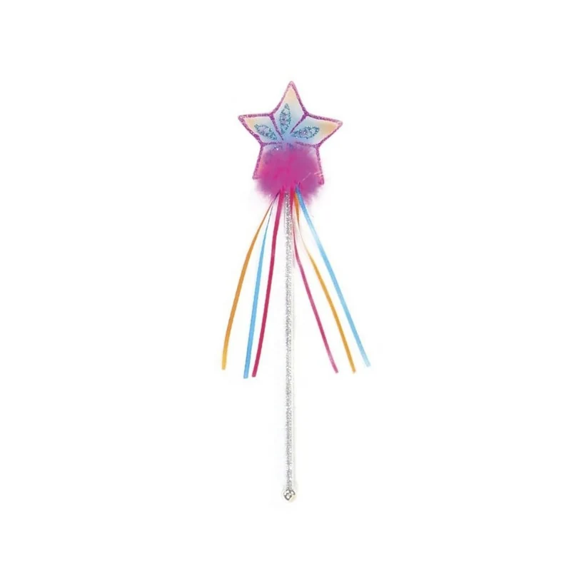 Glitter Rainbow Star Wand, Assortment, 1 Count