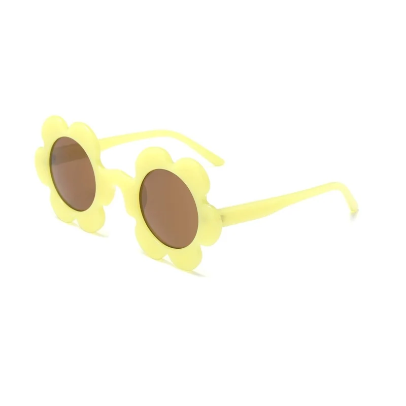 Yellow Daisy Shape Sunglasses for Adults