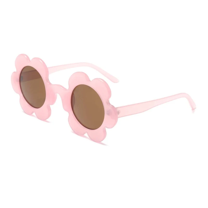 Pink Daisy Shape Sunglasses for Adults