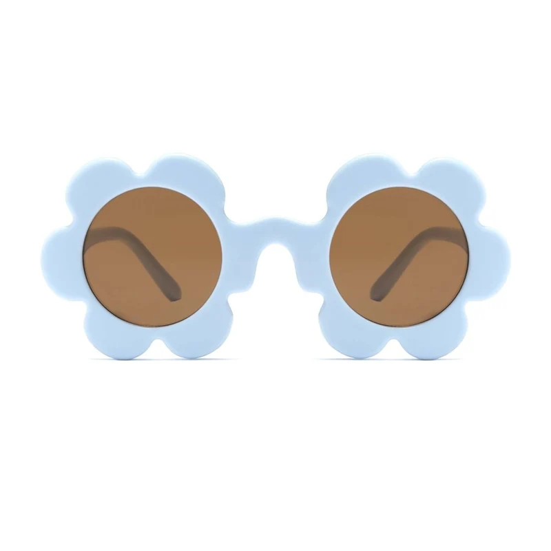 Blue Daisy Shape Sunglasses for Adults