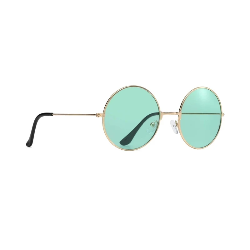 Green Hippie Round Glasses for Adults