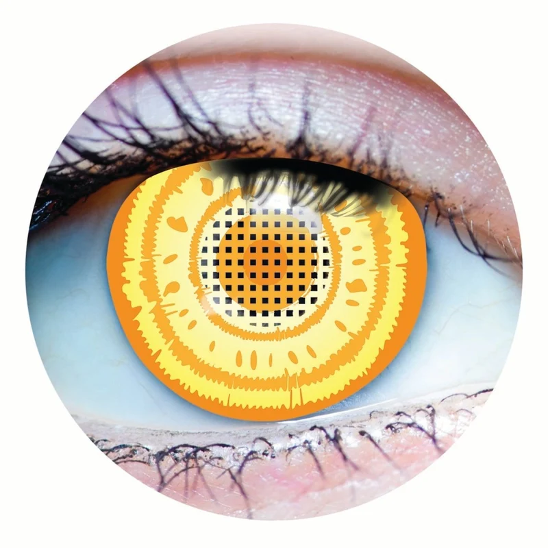 PRIMAL® Makima - Orange & Yellow Cosplay Coloured Contact Lenses, 3 Month Usage