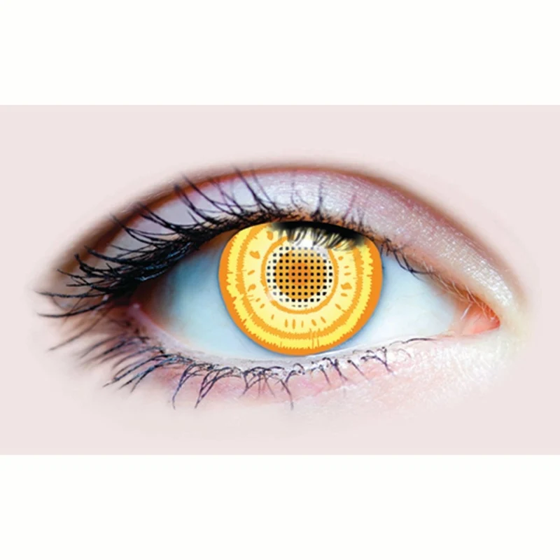PRIMAL® Makima - Orange & Yellow Cosplay Coloured Contact Lenses, 3 Month Usage