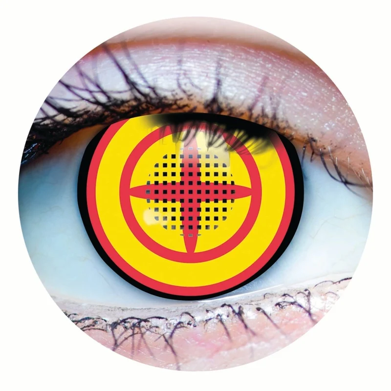 PRIMAL® Power Demon - Yellow & Red Cosplay Coloured Contact Lenses, 3 Month Usage