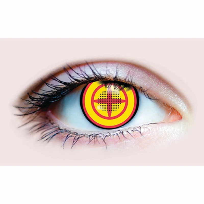 PRIMAL® Power Demon - Yellow & Red Cosplay Coloured Contact Lenses, 3 Month Usage