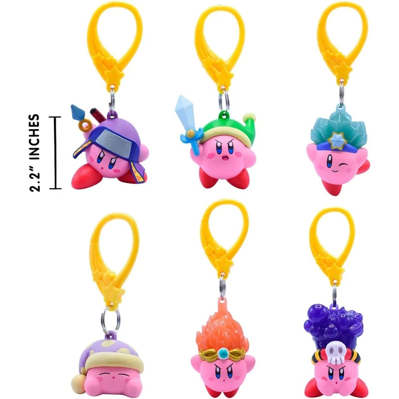 Nintendo Kirby Glow in the Dark Backpack Hangers, Assortment, 1 Count