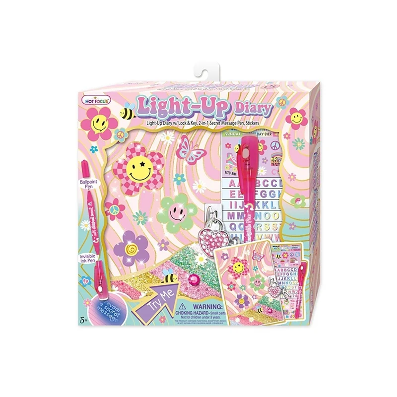 Groovy Flower Light-Up Diary Kit, 1 Count