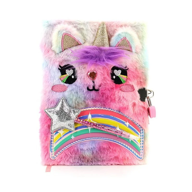 Rainbow Cat Unicorn Diary with Lock and Keys, 1 Count