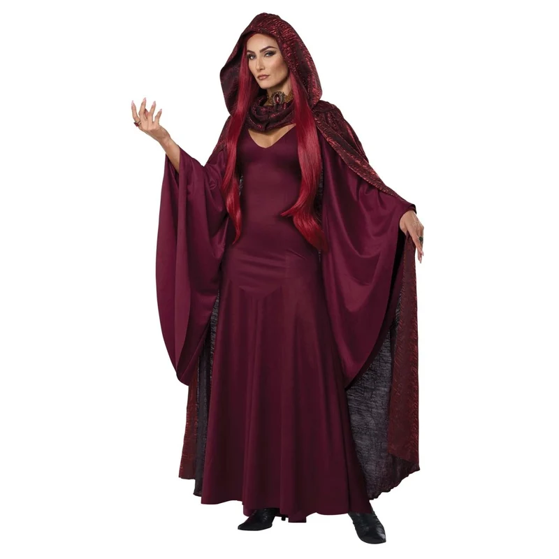 The Red Witch Costume for Adults, Red Dress